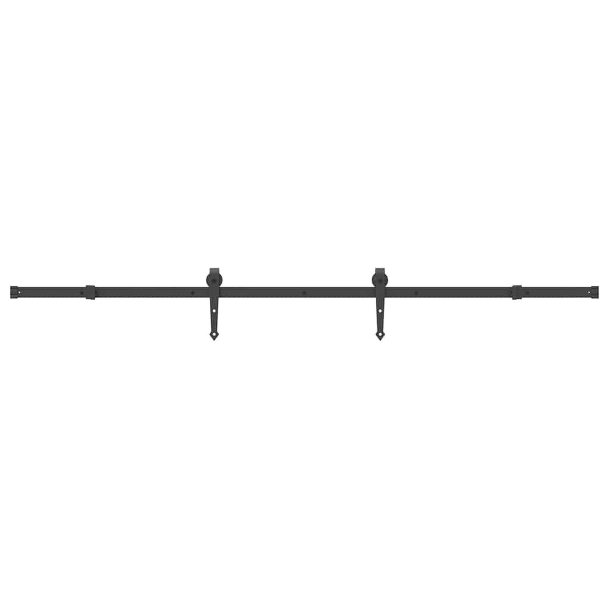 Voir la diapositive 4 : VIDAXL Kit de quincaillerie de porte coulissante 213,5 cm acier noir