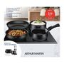 Voir la diapositive 6 : Arthur Martin Batterie de cuisine 10 pieces Arthur Martin - Aluminium - Tous feux sauf induction - Noir