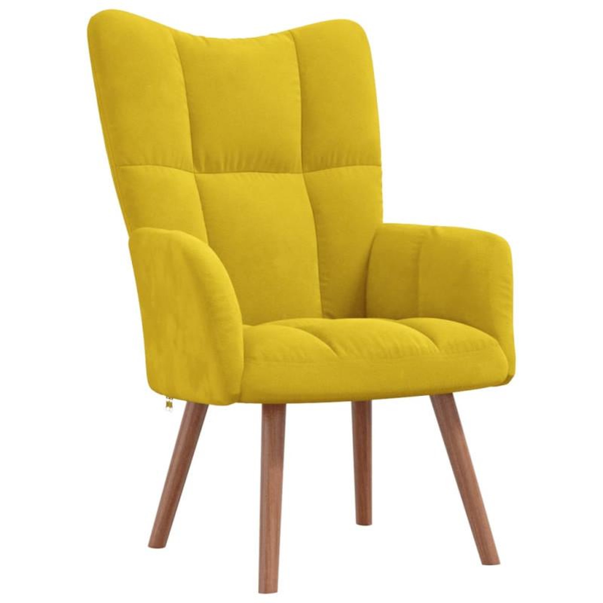 Voir la diapositive 2 : VIDAXL Chaise de relaxation Jaune moutarde Velours
