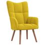 Voir la diapositive 2 : VIDAXL Chaise de relaxation Jaune moutarde Velours
