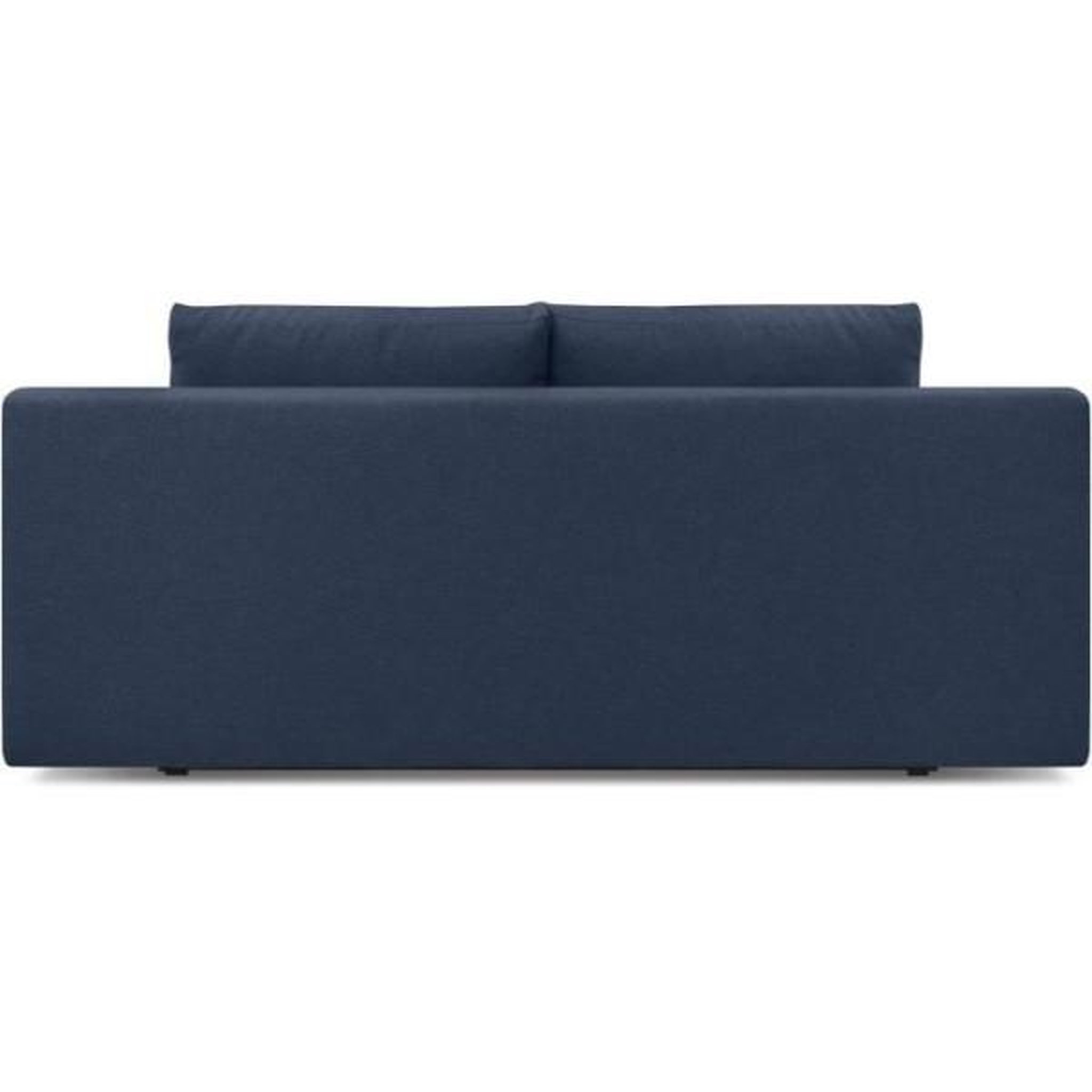 Voir la diapositive 5 : MARKET24 Banquette convertible 3 places MIKA - Tissu bleu foncé - Coffre de rangement - L 192 x H 84 x P 93 cm