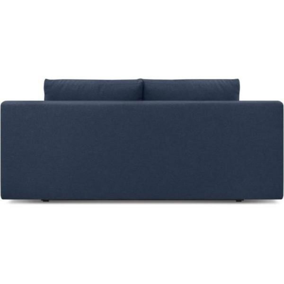 MARKET24 Banquette convertible 3 places MIKA - Tissu bleu foncé - Coffre de rangement - L 192 x H 84 x P 93 cm