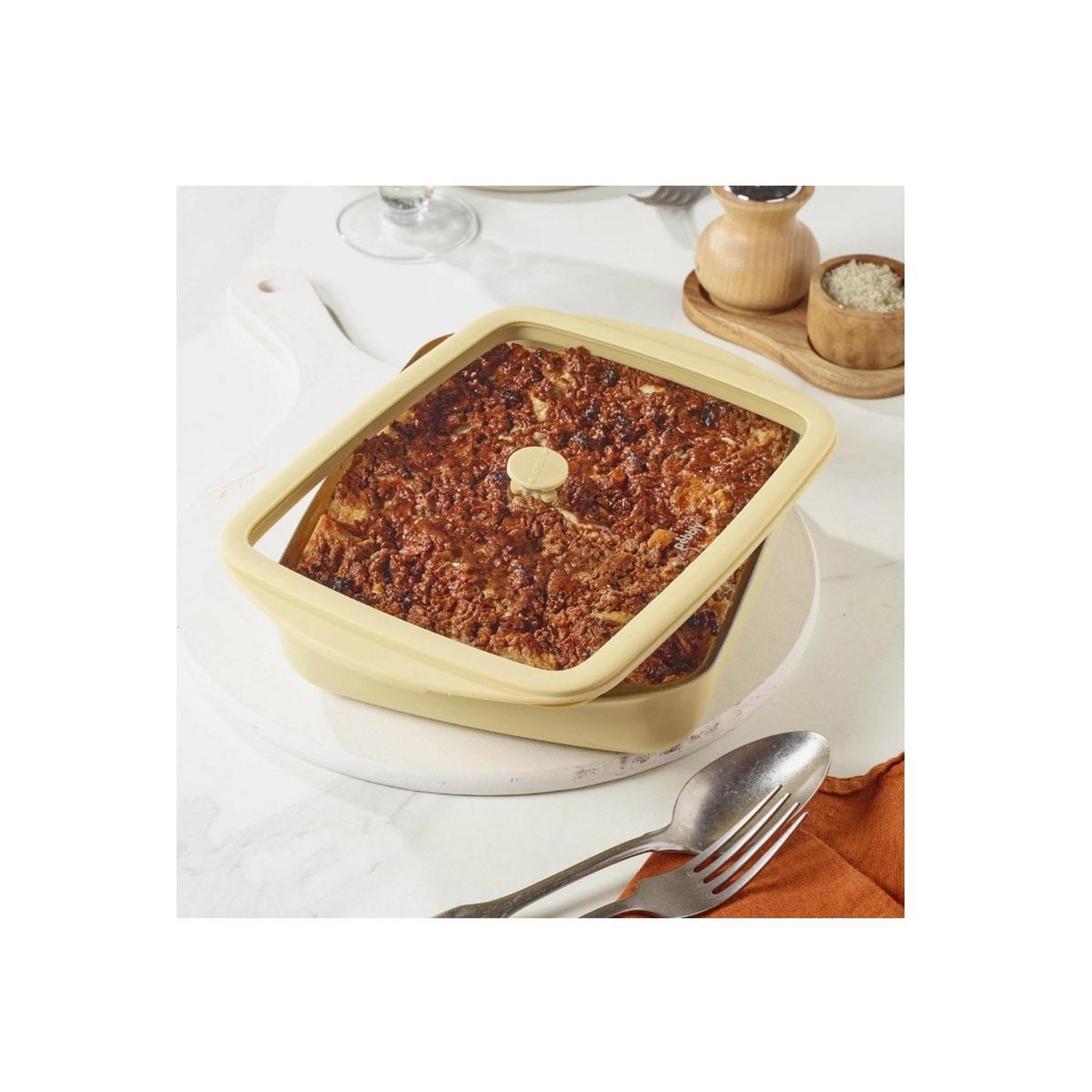Voir la diapositive 3 : PEBBLY Plat à four rectangulaire 1.6l + couvercle - 40-PKV081