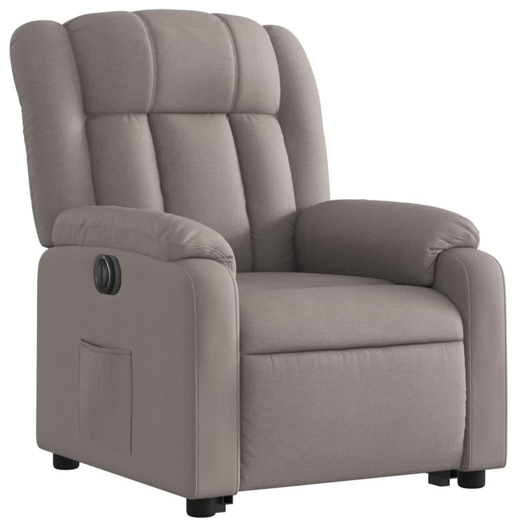 Voir la diapositive 3 : VIDAXL Fauteuil inclinable electrique taupe tissu