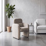 Voir la diapositive 2 : Habitat et Jardin Fauteuil lounge en tissu chiné  Cozmo  - 78 x 79 x 77 cm - Beige