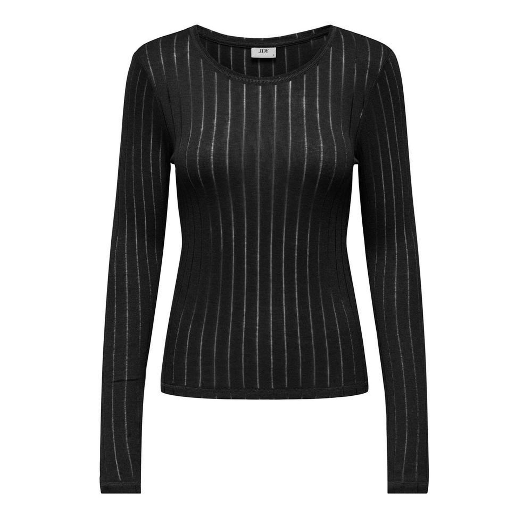 JACQUELINE DE YONG T-Shirt Manches Longues Noires Femme JDY Cordelia. Coloris disponibles : Noir