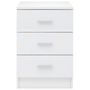 Voir la diapositive 4 : VIDAXL Table de chevet Blanc brillant 38x35x56 cm Bois d'ingenierie