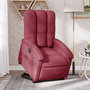 Voir la diapositive 1 : VIDAXL Fauteuil inclinable electrique rouge bordeaux tissu