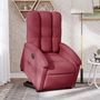 Voir la diapositive 1 : VIDAXL Fauteuil inclinable electrique rouge bordeaux tissu