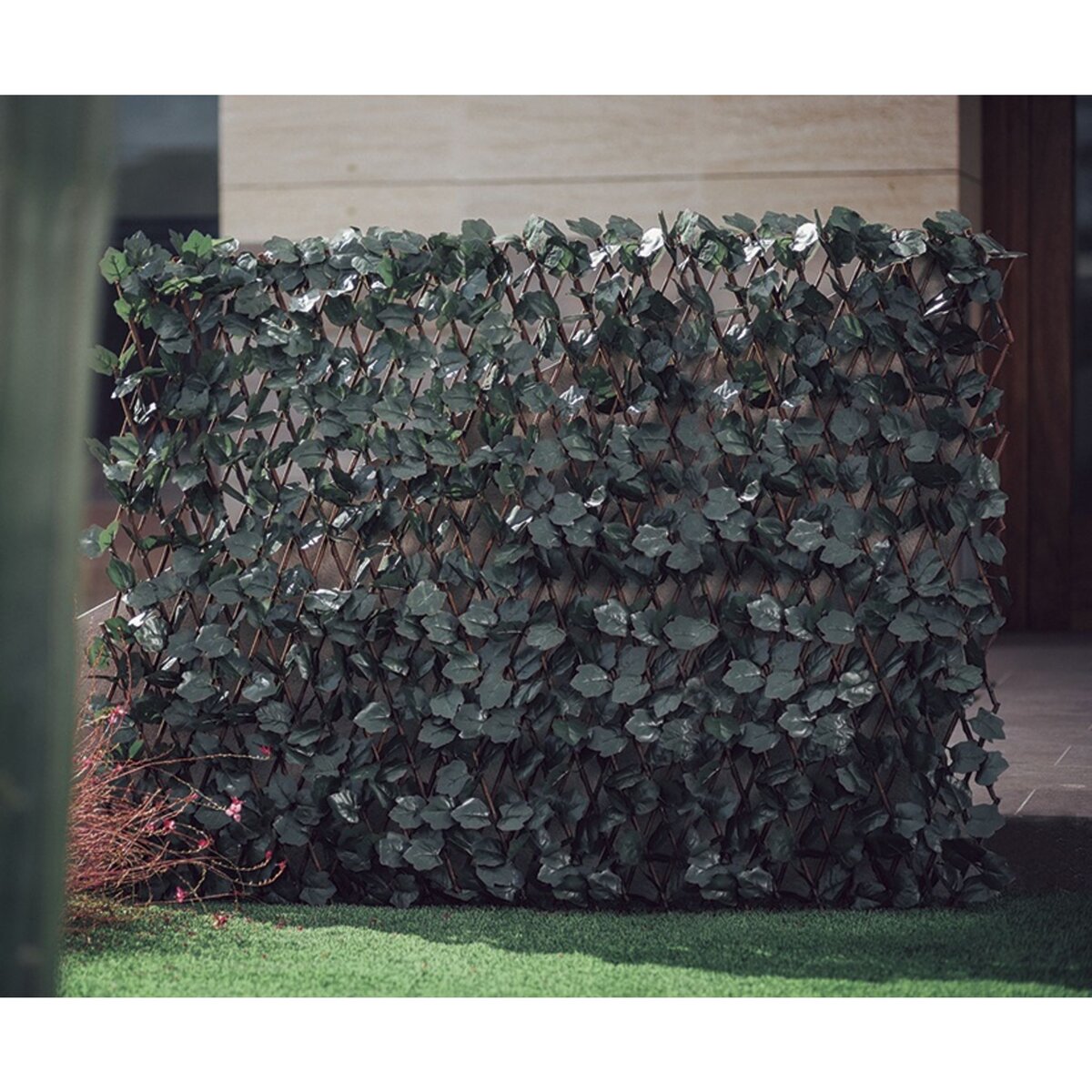 Treillis extensible - 1x2m - Avec feuilles et lien