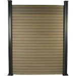 Habitat et Jardin Kit Clôture 8 x 1.6m composite - Kit de fixation offert - Marron