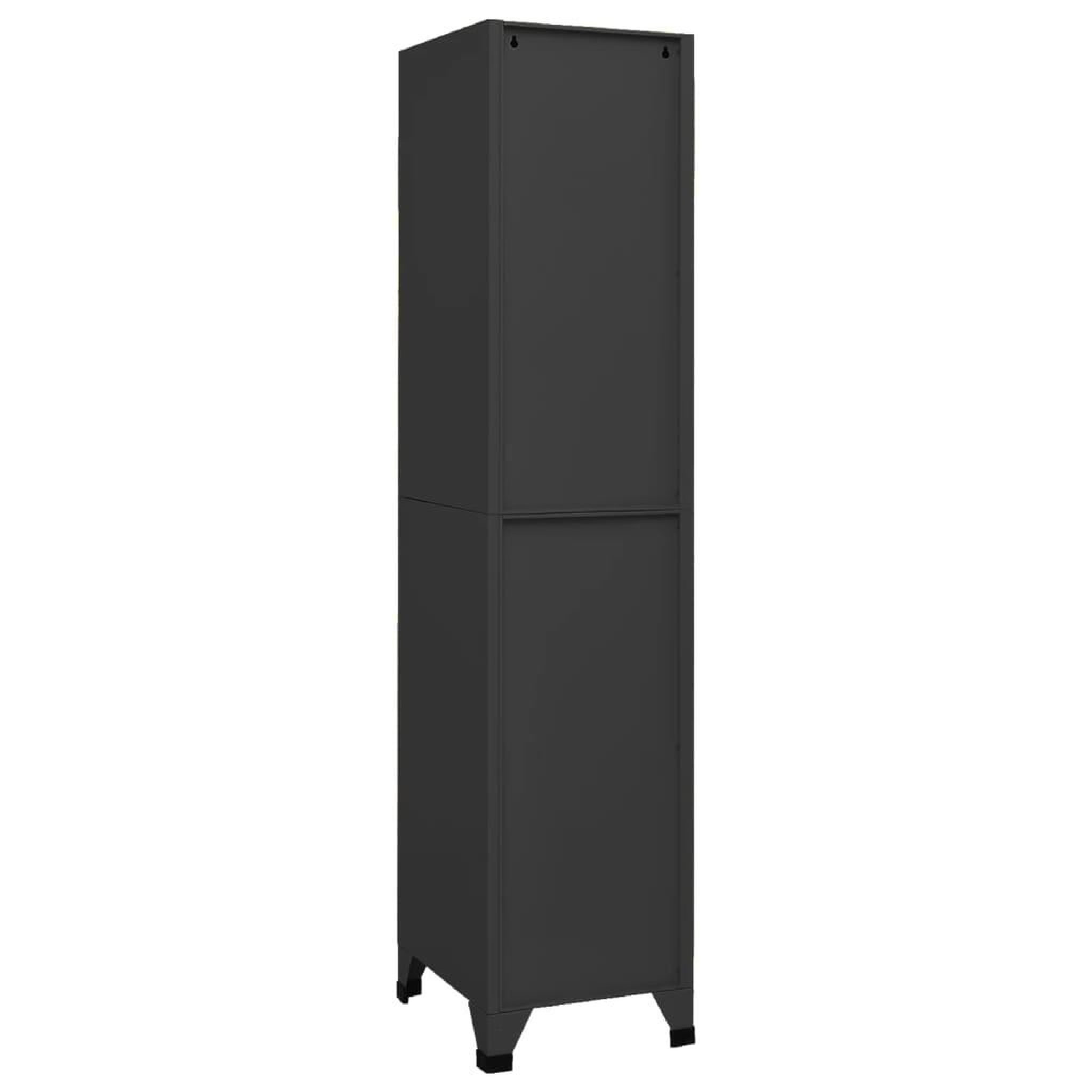 Voir la diapositive 3 : VIDAXL Armoire a casiers Anthracite 38x45x180 cm Acier