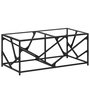 Voir la diapositive 2 : VIDAXL Table basse avec dessus en verre transparent 98,5x50x41cm acier