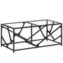 Voir la diapositive 2 : VIDAXL Table basse avec dessus en verre transparent 98,5x50x41cm acier