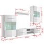 Voir la diapositive 6 : VIDAXL Meuble TV mural avec eclairage LED 5 pieces Blanc