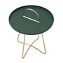 Voir la diapositive 3 : Paris Prix Table d'Appoint Design  Grent  59cm Vert & Or