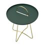 Voir la diapositive 3 : Paris Prix Table d'Appoint Design  Grent  59cm Vert & Or