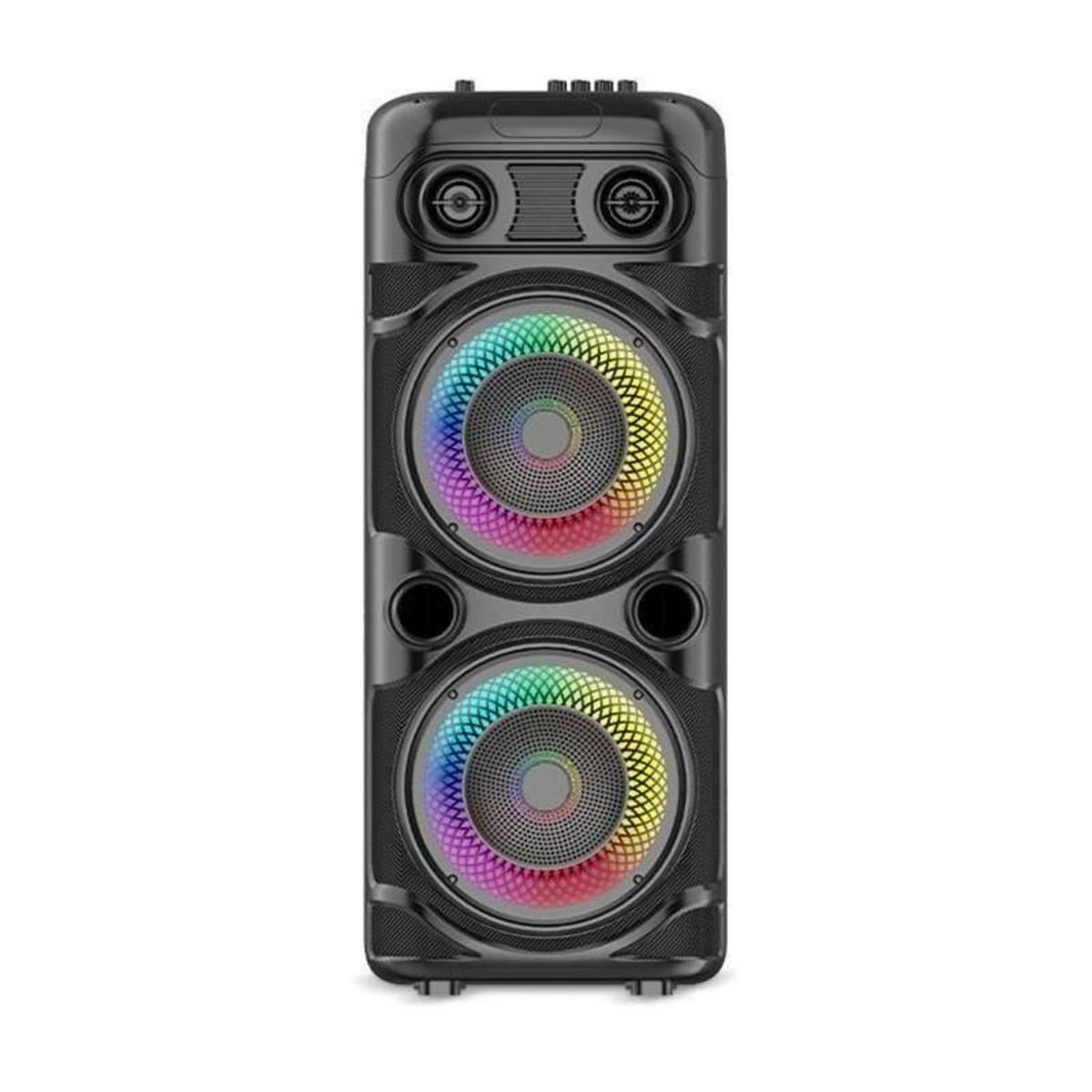 Inovalley Enceinte Karaoké lumineuse - INOVALLEY - KA123-XXL - Bluetooth V5.0 - 75 cm - 900 W - Noir