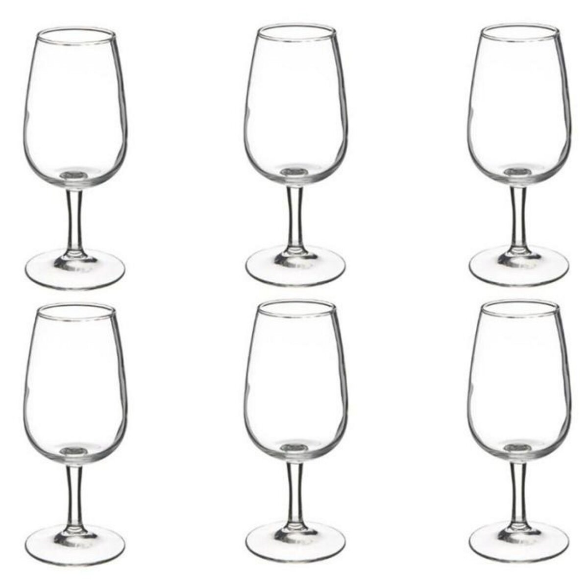 SECRET DE GOURMET Lot de 6 Verres à Vin  Viticole  21cl Transparent