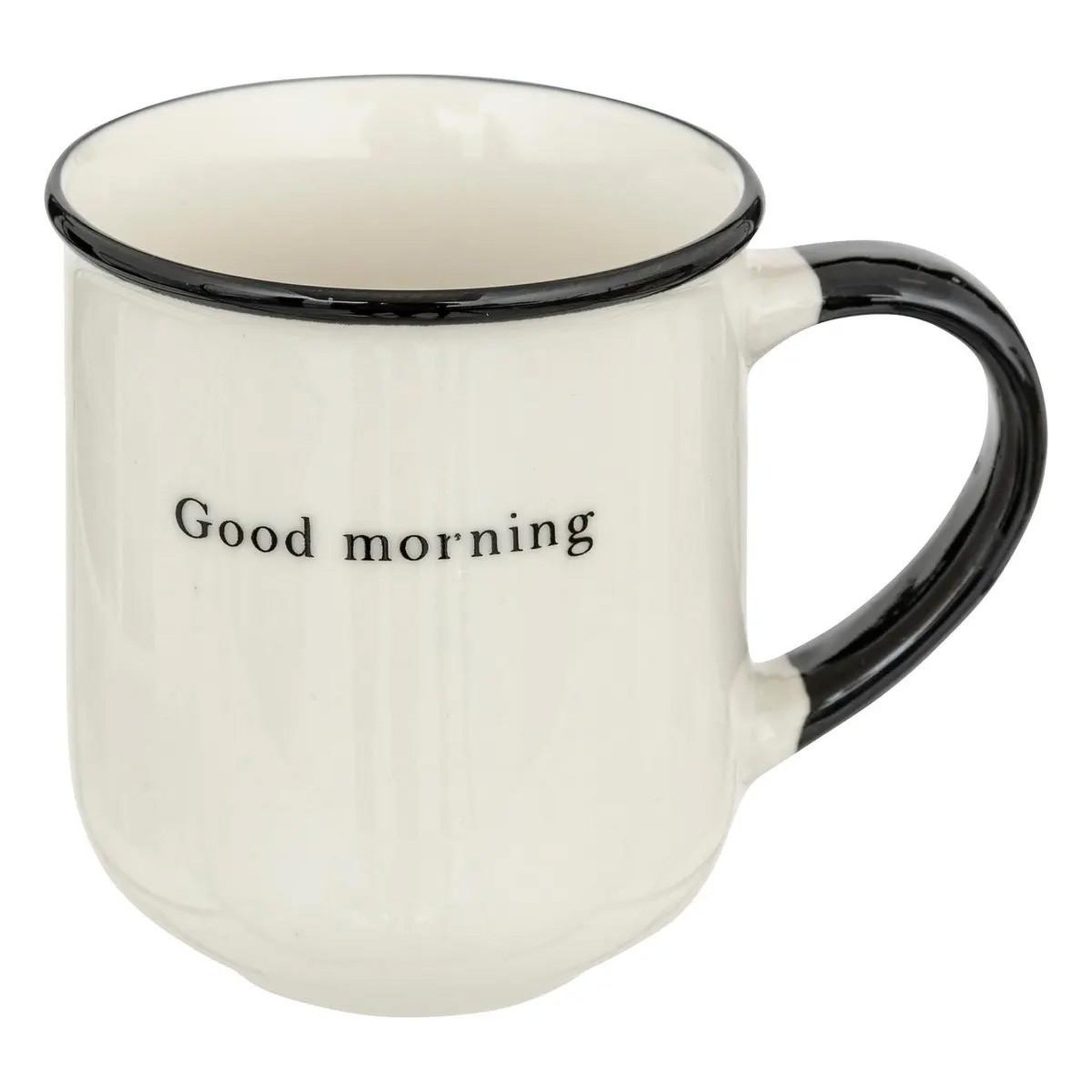 Voir la diapositive 2 : SECRET DE GOURMET Lot de 4 mugs sur rack  alix  20cl blanc & noir