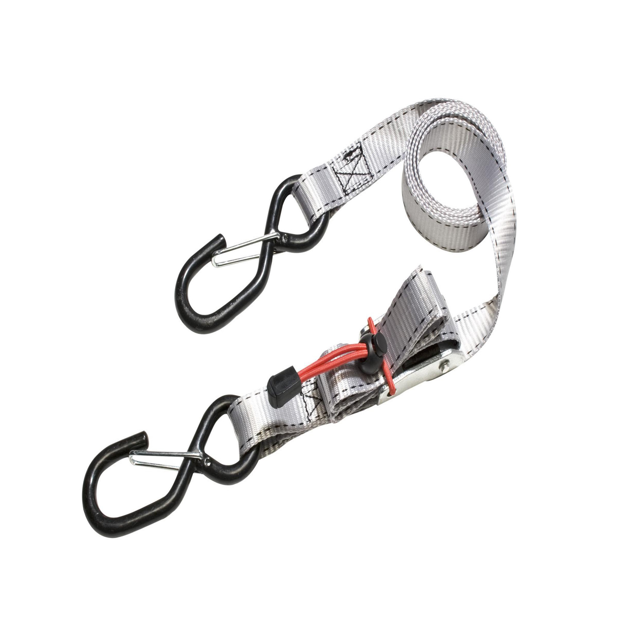 Voir la diapositive 2 : Master lock 3113eurdat sangle d'arrimage avec crochets et boucle, gris, 1,80m x 25mm sangle, pack de 2