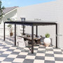 Voir la diapositive 3 : OUTSUNNY Pergola lames orientables 2 zones grande taille dim. 5,95 x 3 x 2,25 m alu. acier époxy anthracite