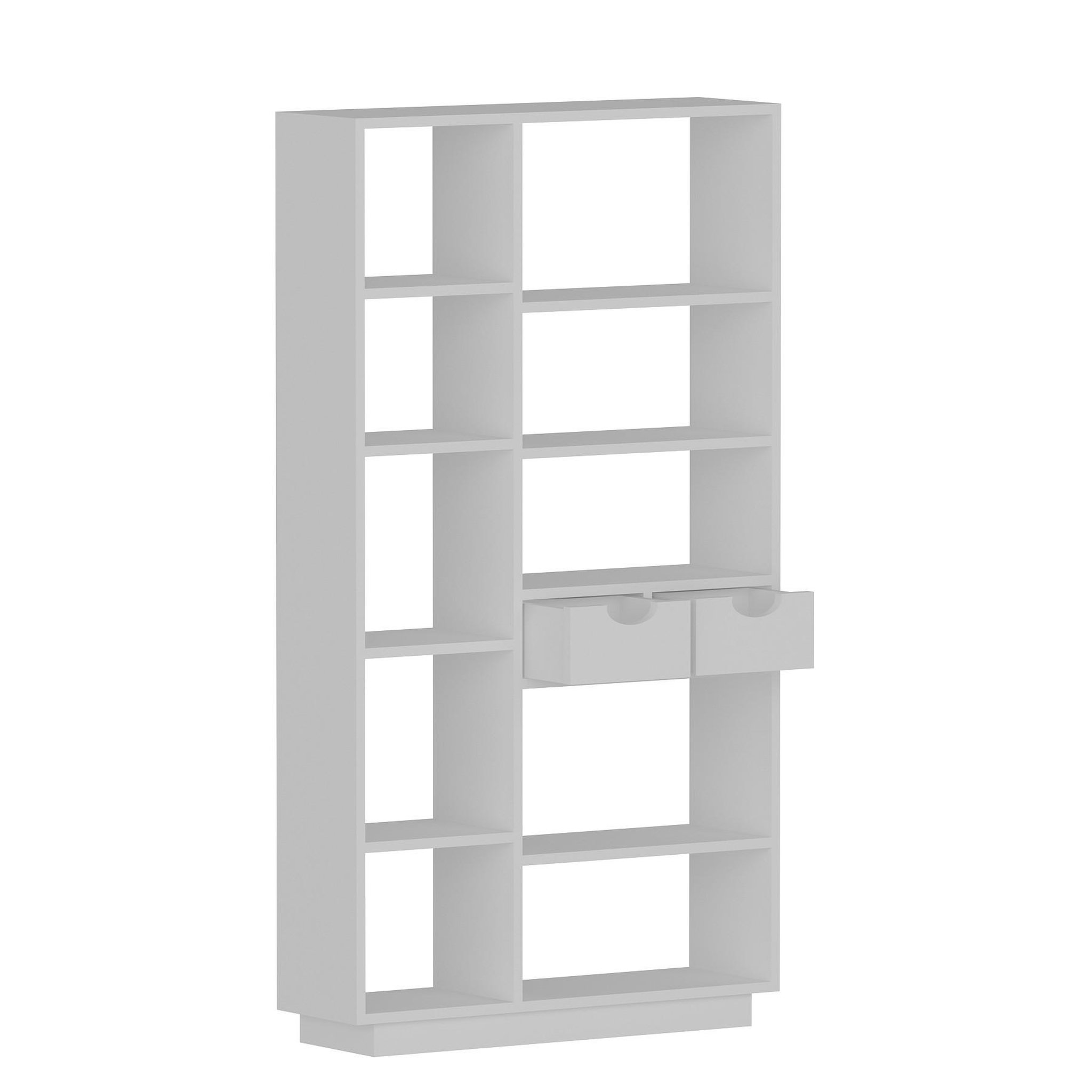 Habitat et Jardin Bibliothèque en bois  luma  - 80 x 25 x 188 cm - blanc