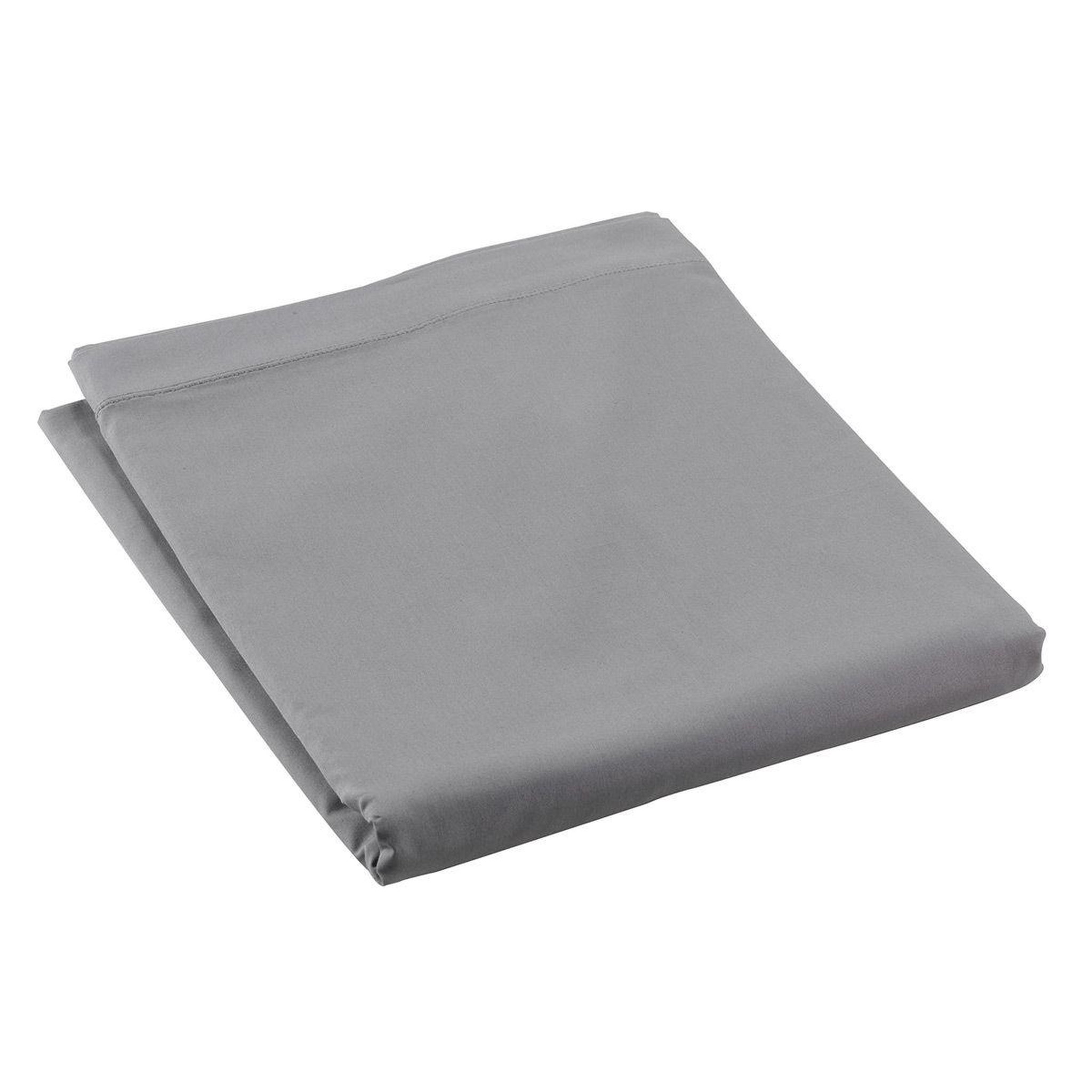 Voir la diapositive 2 : Douceur d'Intérieur Drap plat  percaline  180x290cm anthracite