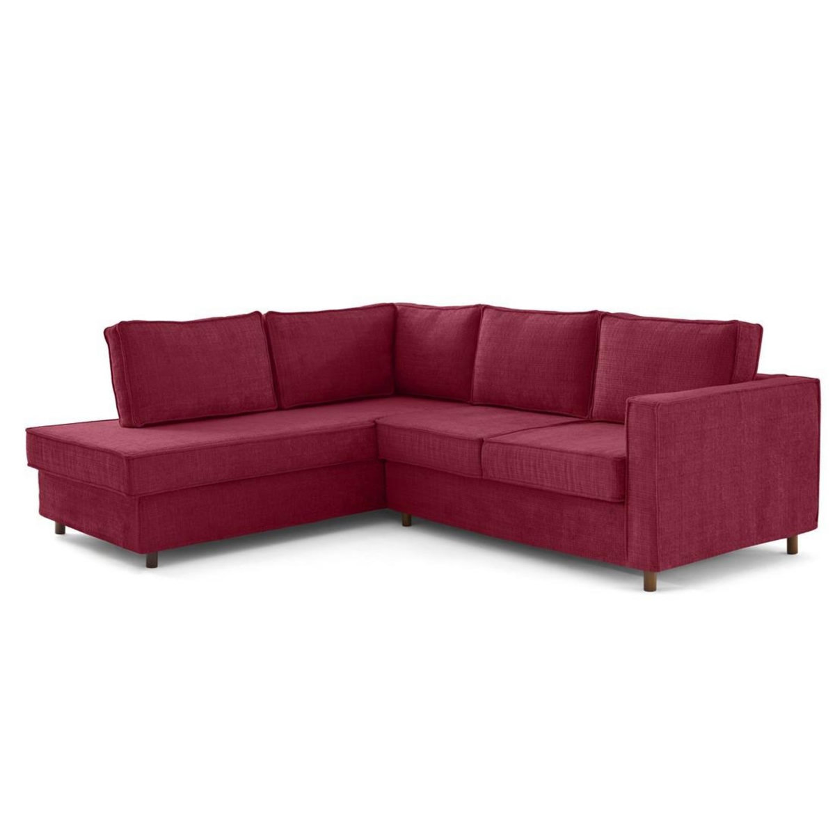 LISA DESIGN Jake - canapé déhoussable d'angle gauche 5 places en velours texturé