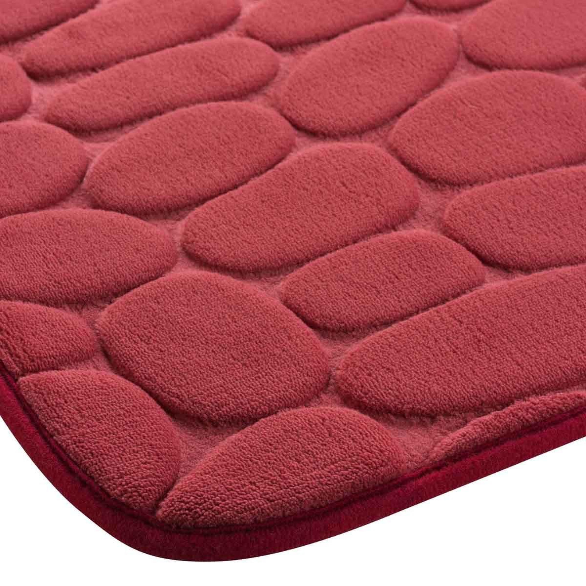 Voir la diapositive 3 : Douceur d'Intérieur Tapis de bain  ricochet  40x60cm framboise