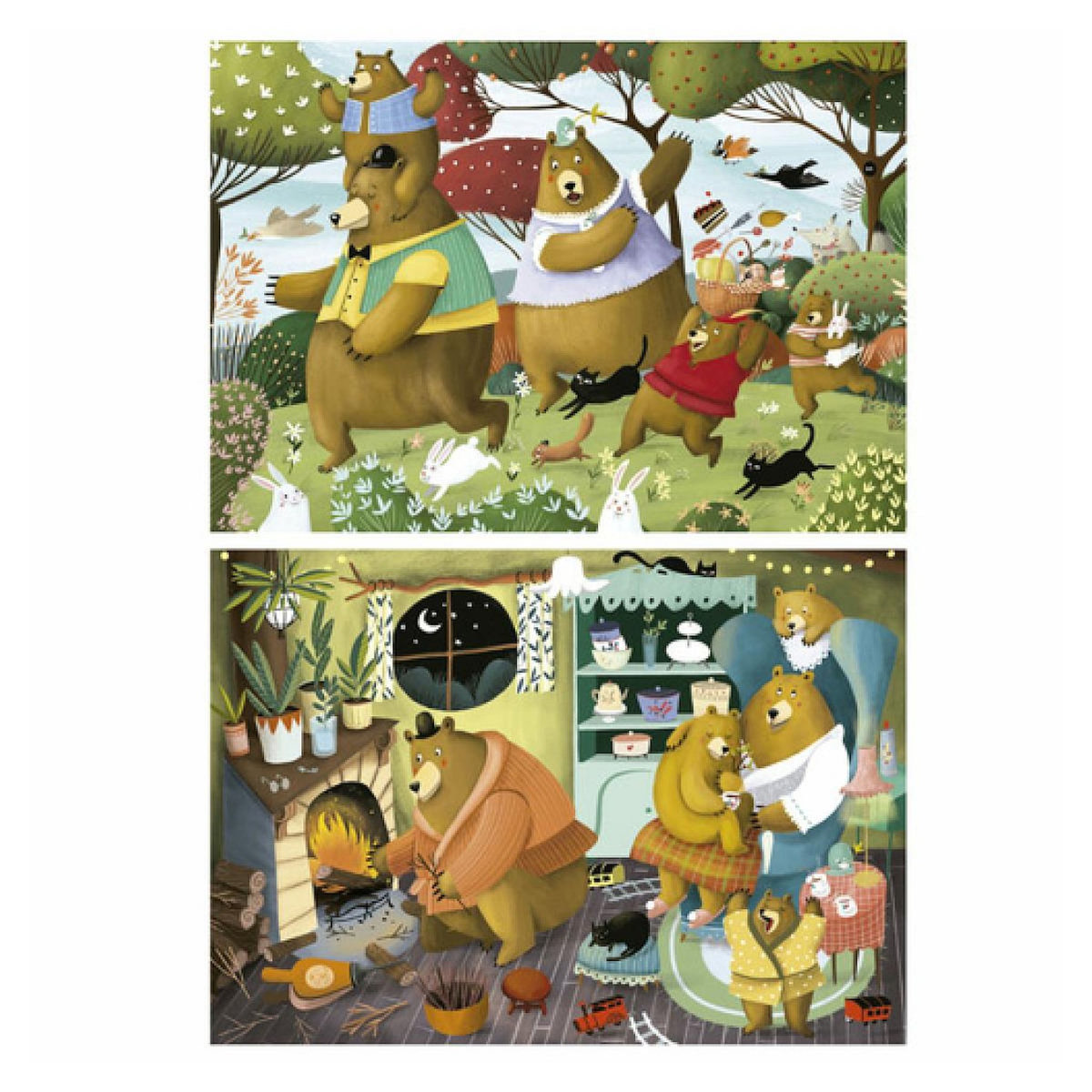 EDUCA 2 x 20 pcs la famille ours