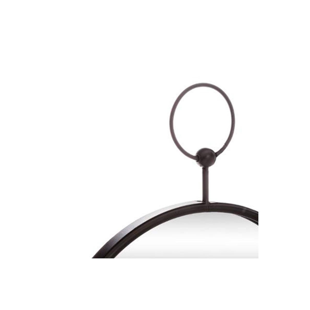ATMOSPHERA Miroir Mural en Métal  Home Gousset  30cm Noir