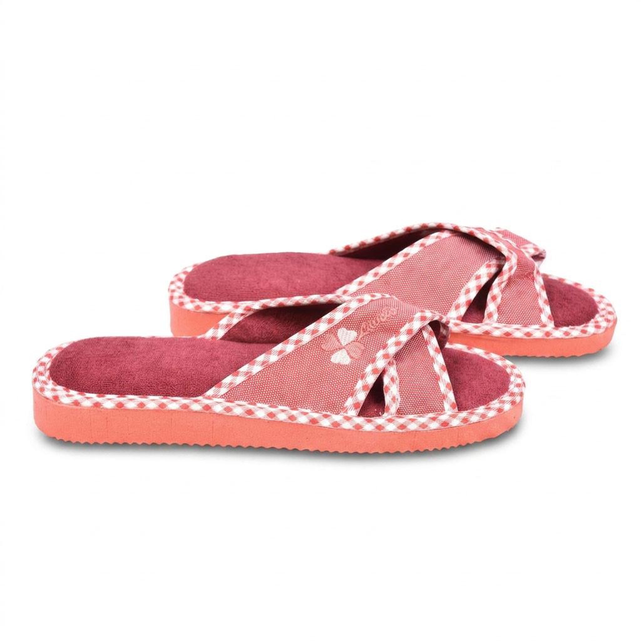 Voir la diapositive 6 : OZABI OZABI-Pantoufle Mule Femme Pack 2 Paires Sangles Croisees Imprimees