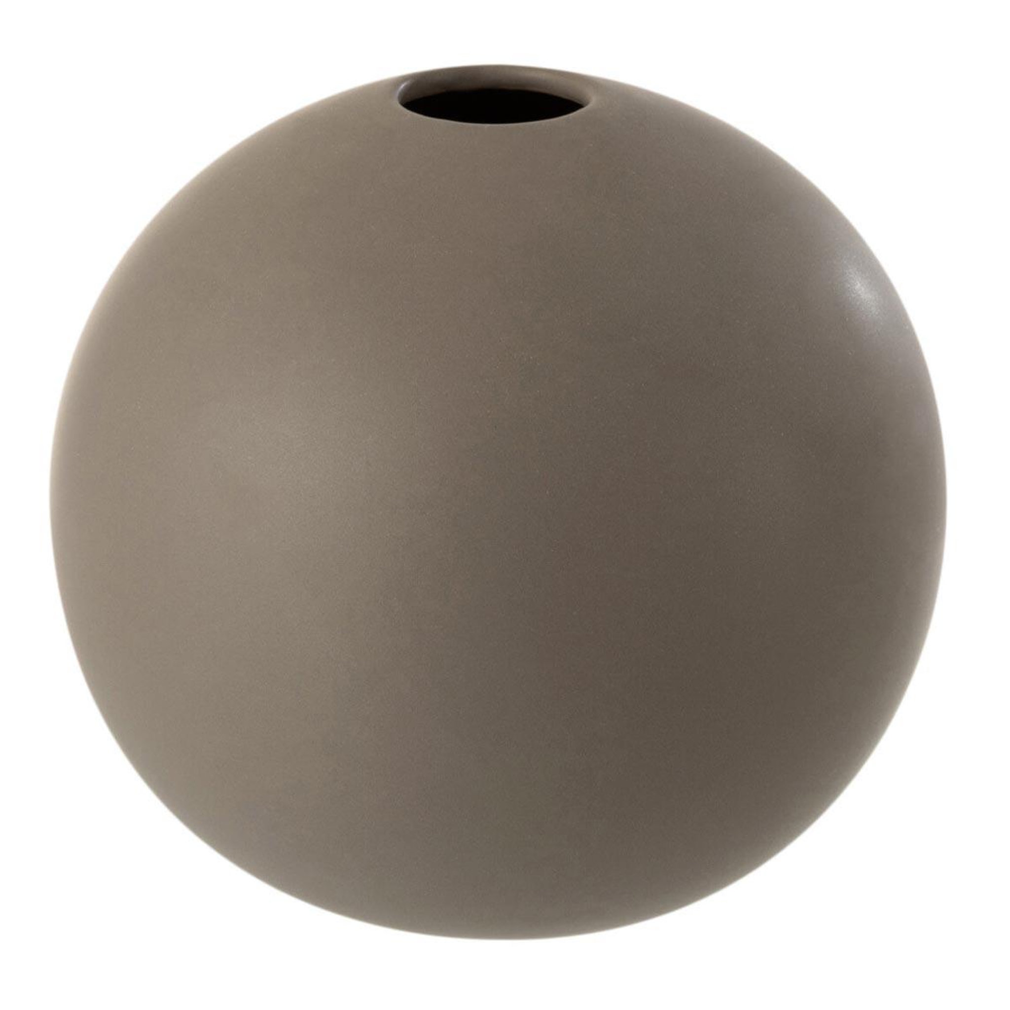 J-LINE Vase boule en grès  robby  18cm gris foncé