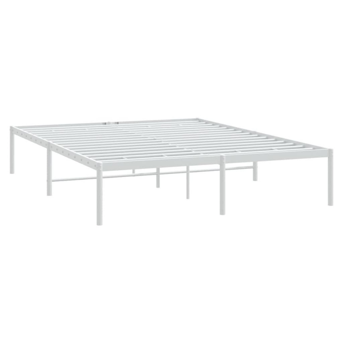 VIDAXL Cadre de lit metal sans matelas blanc 140x200 cm