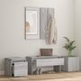 Voir la diapositive 3 : VIDAXL Ensemble de meubles de couloir Sonoma gris Bois d'ingenierie