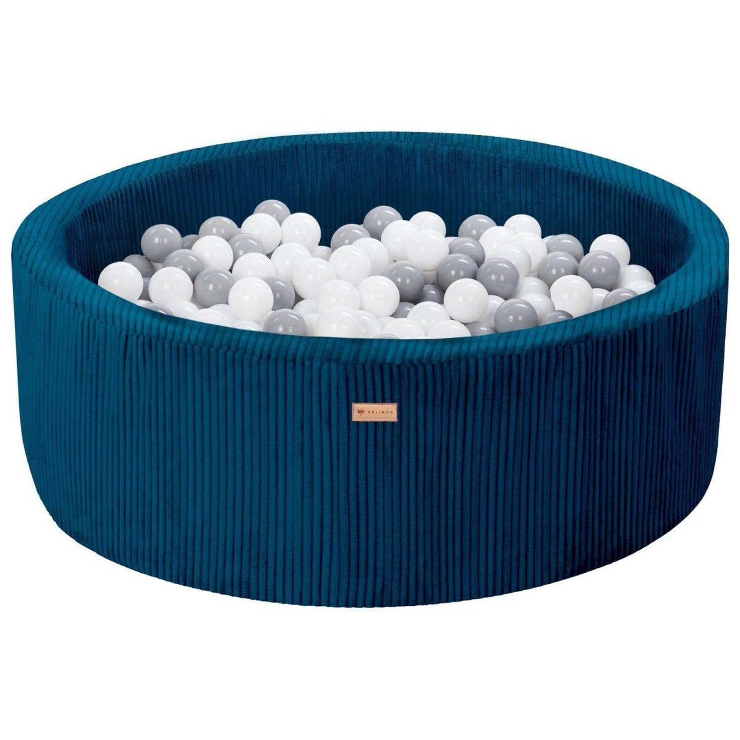 Piscine À Balles Velinda 300 Balles Diamètre 90 Cm Velours Côtelé Mousse Polyuréthane - vue 2