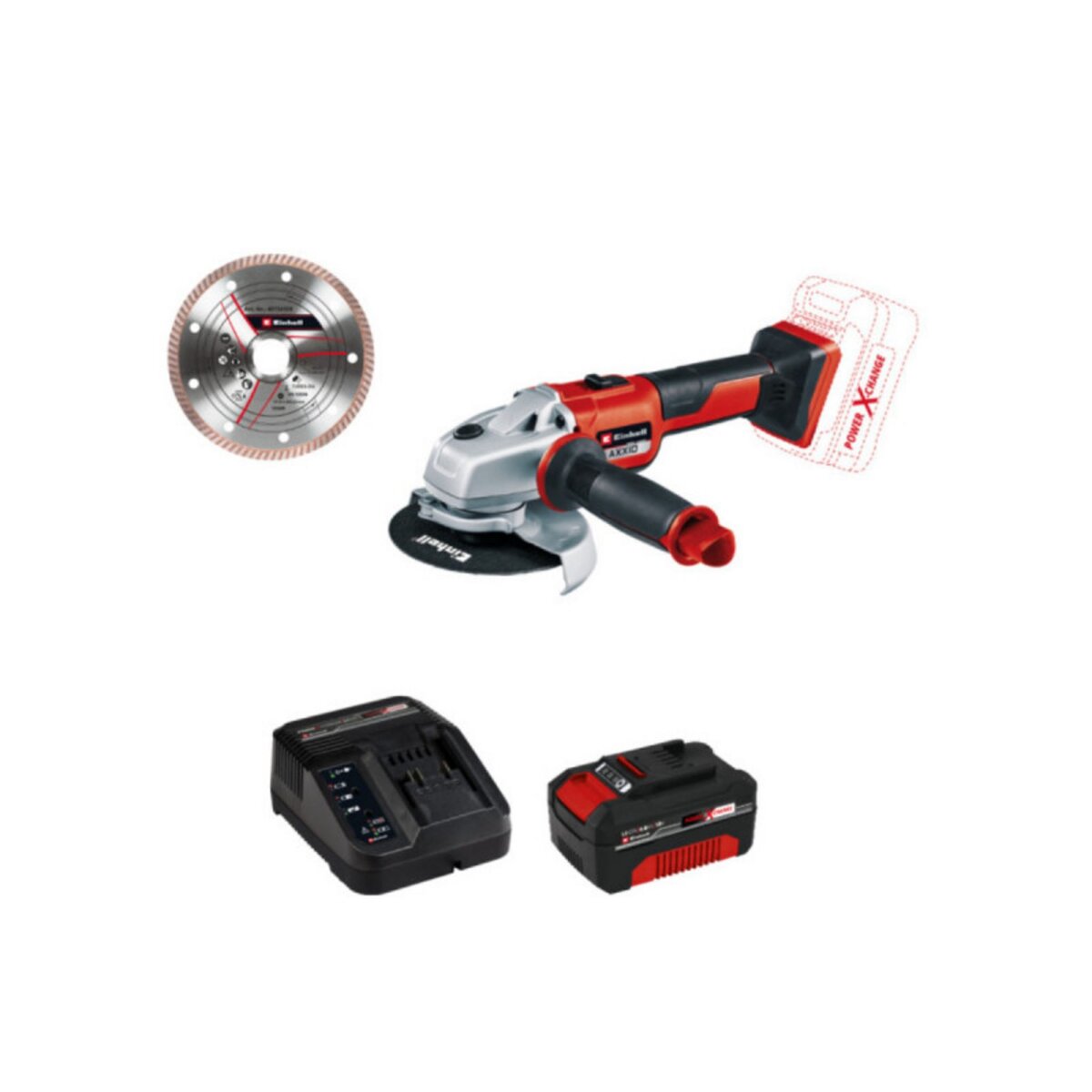Einhell Pack EINHELL Meuleuse d'angle 18V Power X-Change - AXXIO