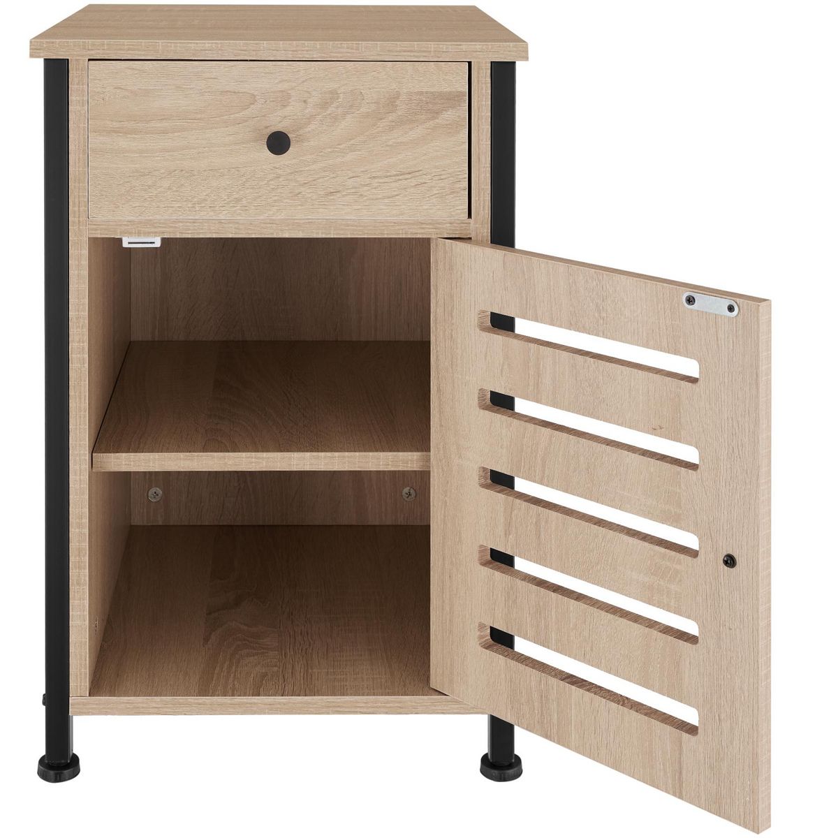 tectake Table de chevet Style industriel 40 x 42 x 605 cm