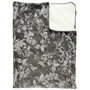 Voir la diapositive 2 : Paris Prix Plaid Velours Imprimé  Végétal  120x150cm Gris