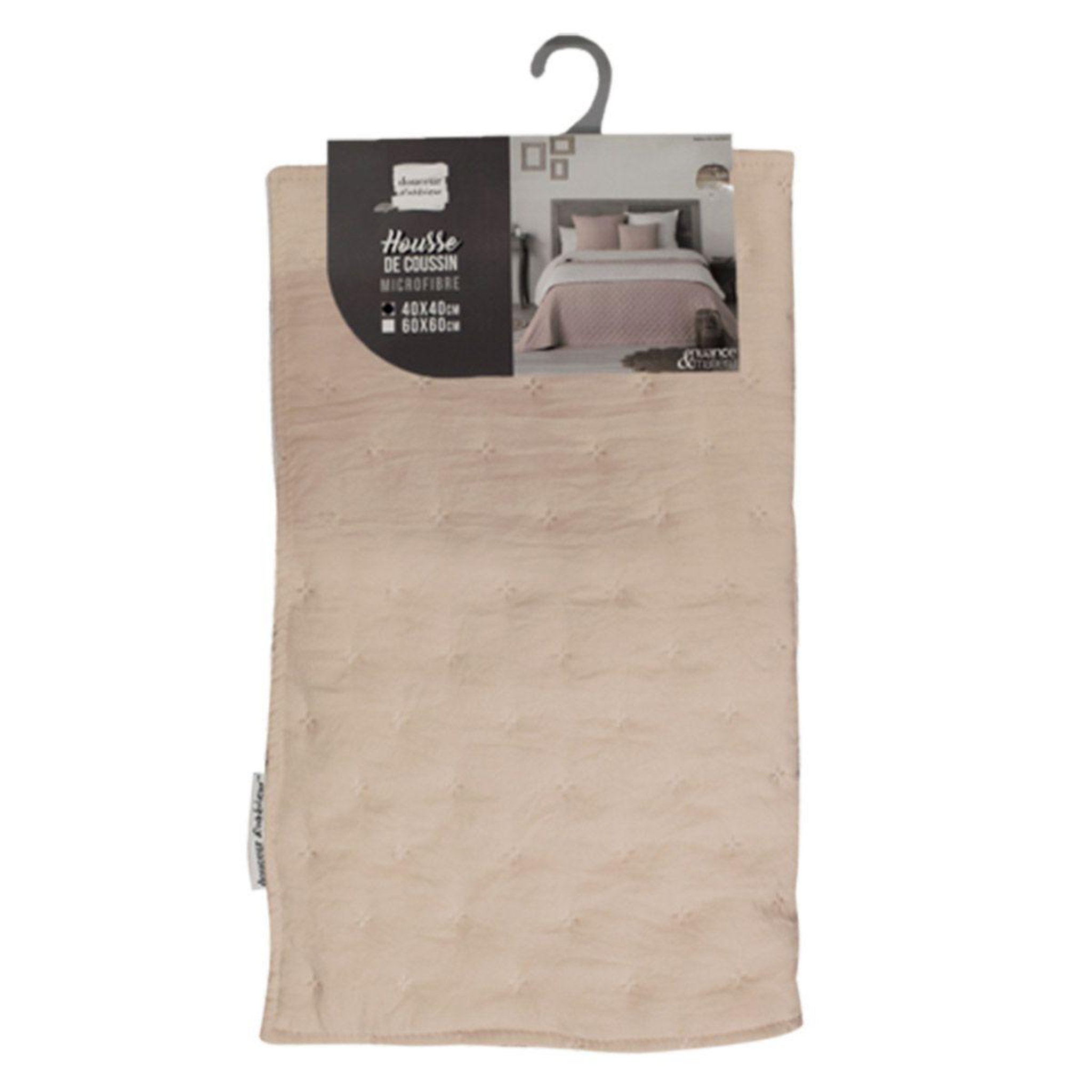 Voir la diapositive 4 : Douceur d'Intérieur Housse de coussin  mellow  40x40cm rose & blanc