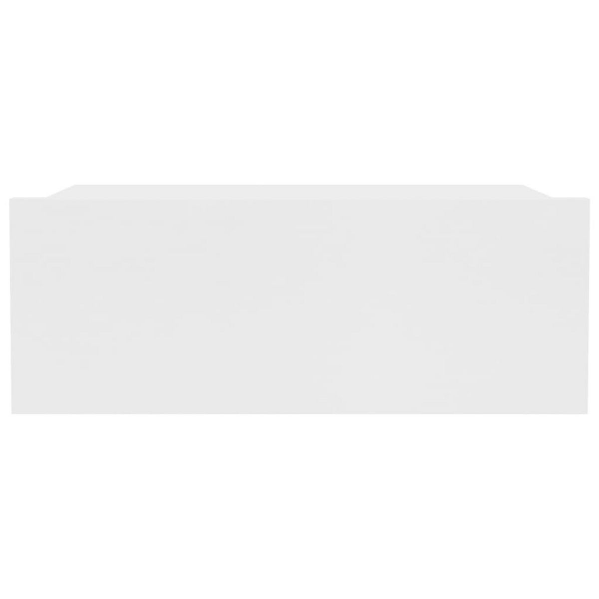 VIDAXL Tables de chevet flottantes 2 pcs Blanc bois d'ingenierie