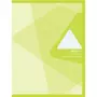 POUCE Cahier piqué 24x32cm 192 pages petits carreaux 5x5 vert motif triangles