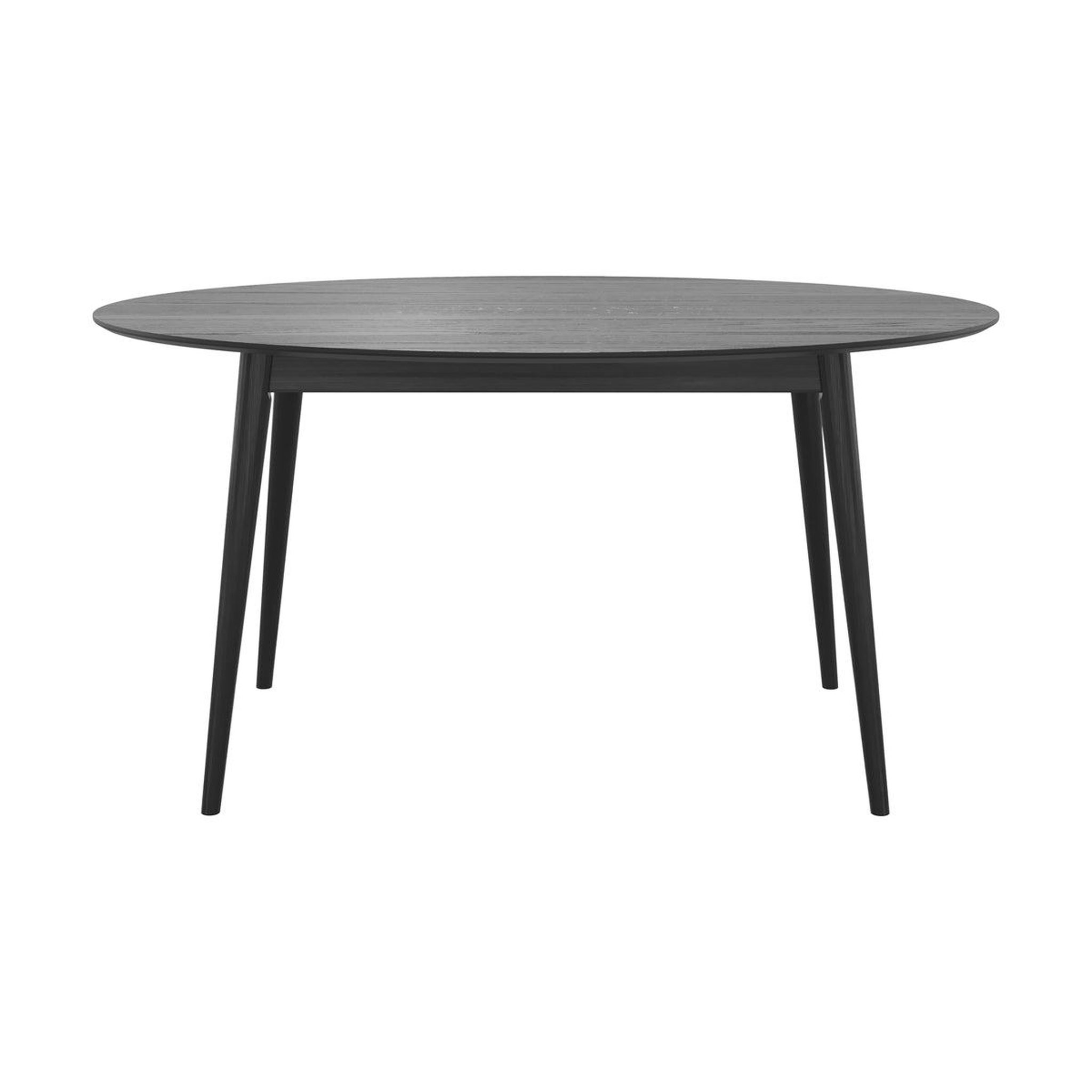 Voir la diapositive 6 : MAISON PAVANE Table ovale 6 personnes en bois noir 150 cm-eddy