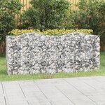 VIDAXL Lit sureleve a gabions arque 200x50x100 cm Fer galvanise