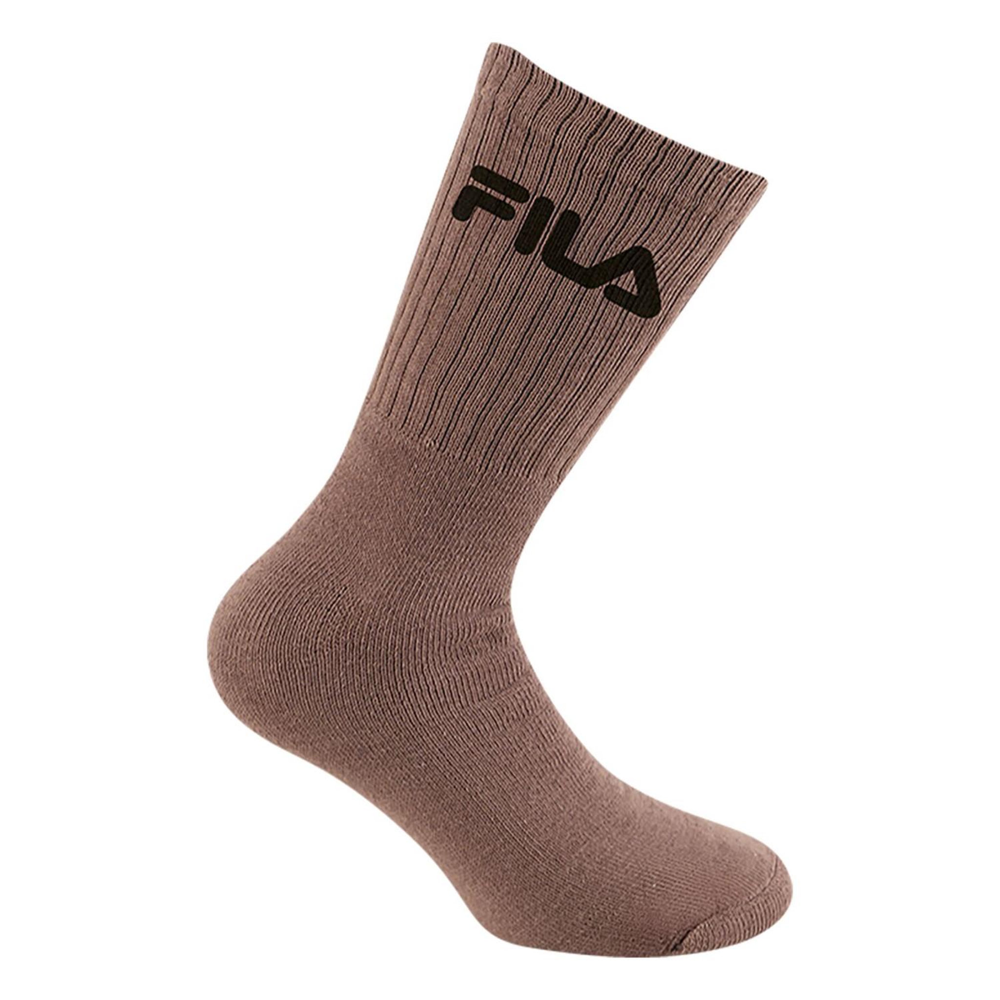 Voir la diapositive 4 : FILA Lot de 6 paires de chaussette tennis homme mocha mousse