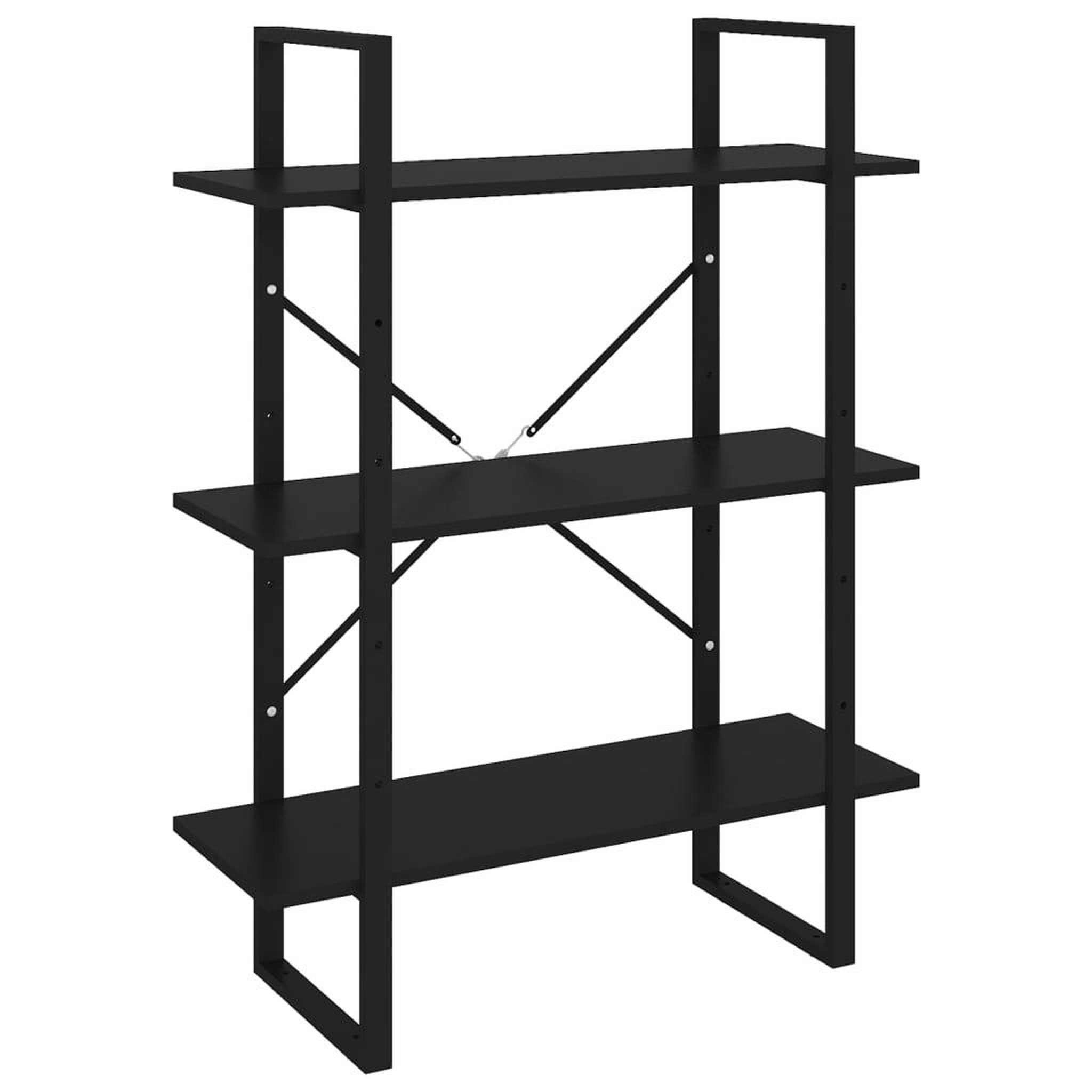 Voir la diapositive 2 : VIDAXL Bibliotheque noir 80x30x105 cm bois d'ingenierie