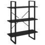 Voir la diapositive 2 : VIDAXL Bibliotheque noir 80x30x105 cm bois d'ingenierie