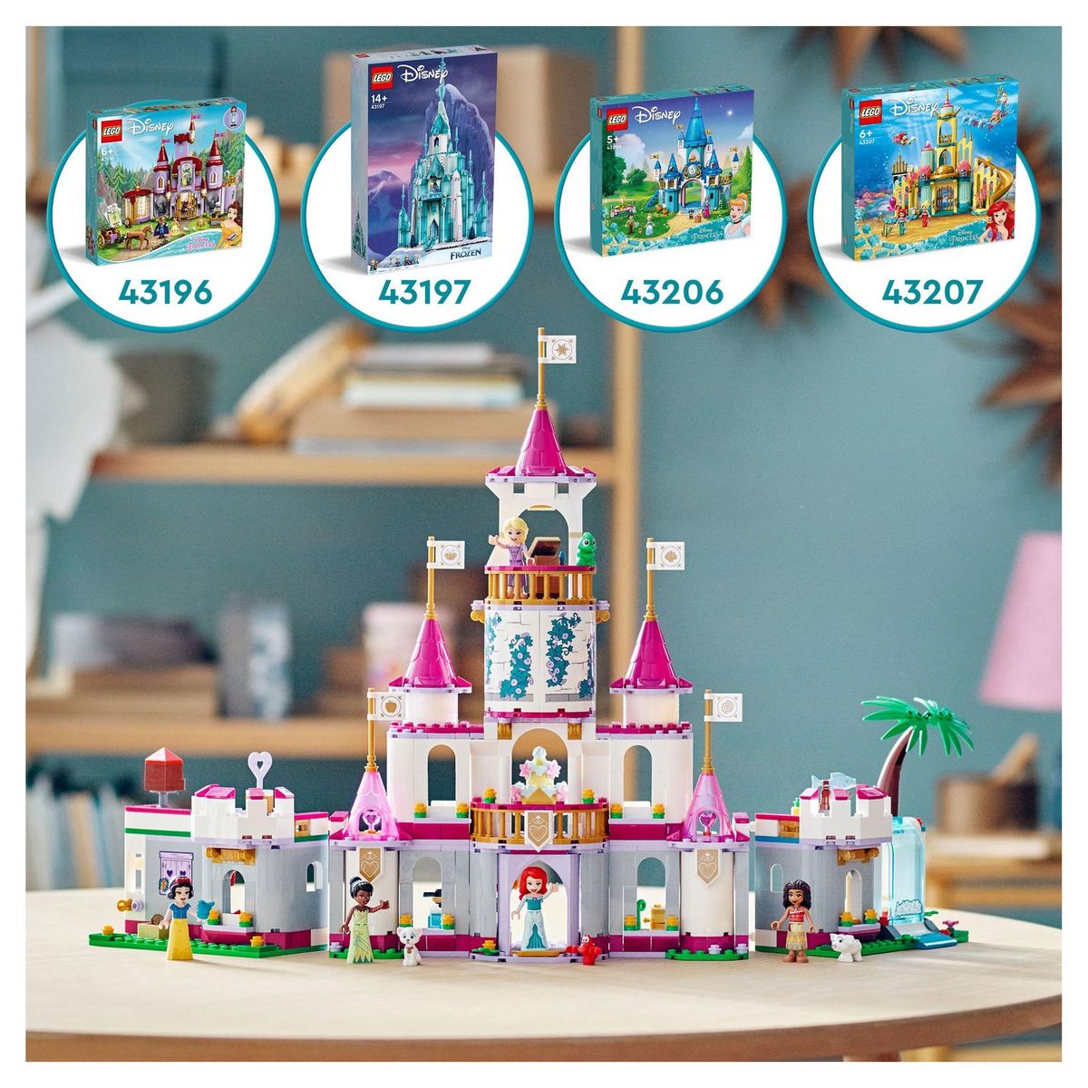 LEGO Disney Princess 43205 Aventures Épiques dans le Château, Jouet de Construction