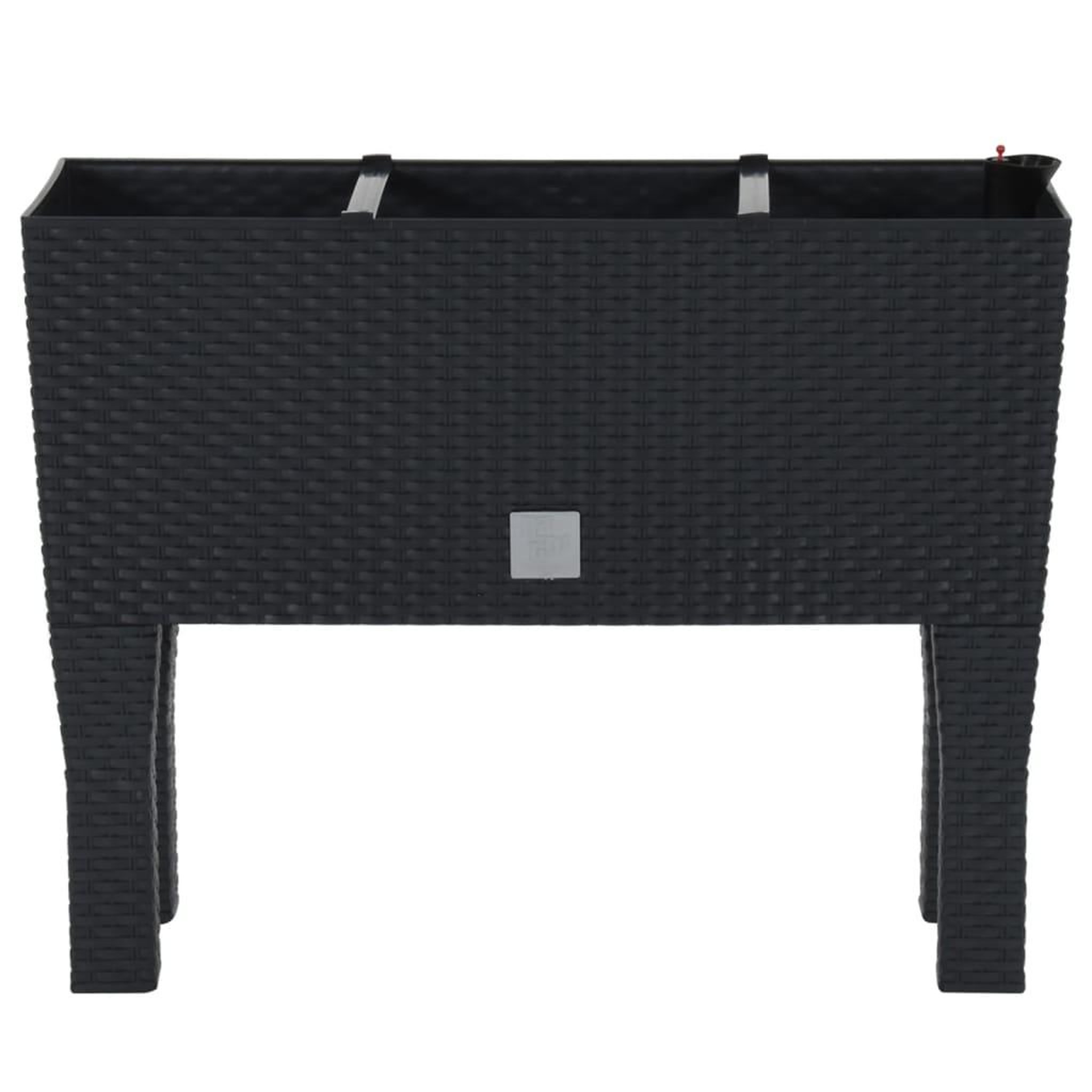 Voir la diapositive 3 : VIDAXL Lit sureleve de jardin anthracite 60x25x46 cm pp rotin